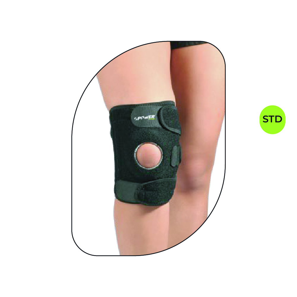 Rodillera corta afelpada triple velcro