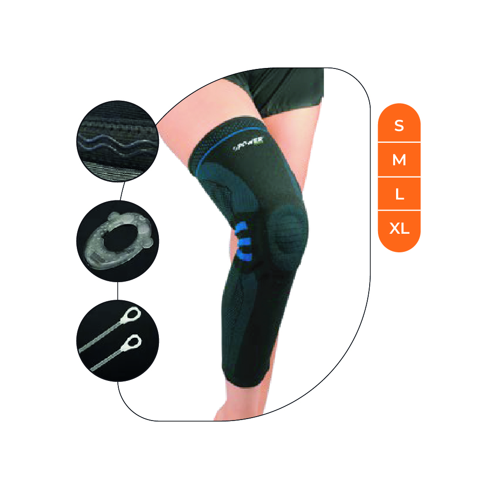 Rodillera con soporte extra larga