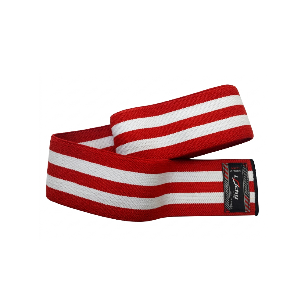 Venda rodillera rojo con lineas blancas Lochy