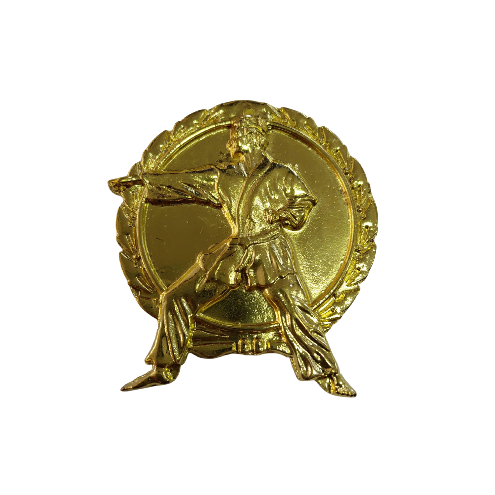 Medalla oro Karate hombre  grande cuerpo entero