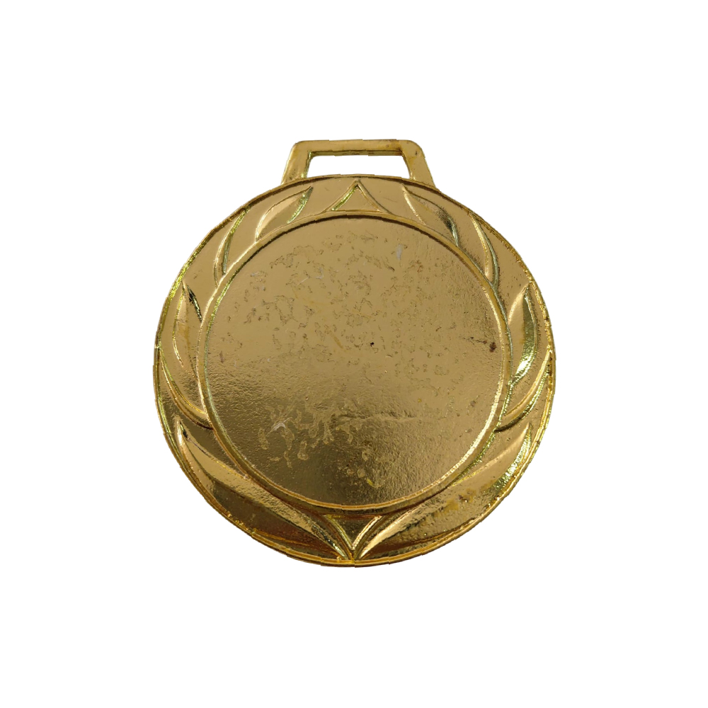 Medalla oro circular grande c/relieve