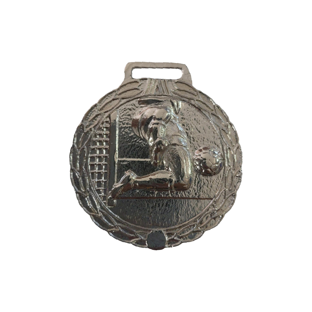 Medalla plata piernas balon con  relieve