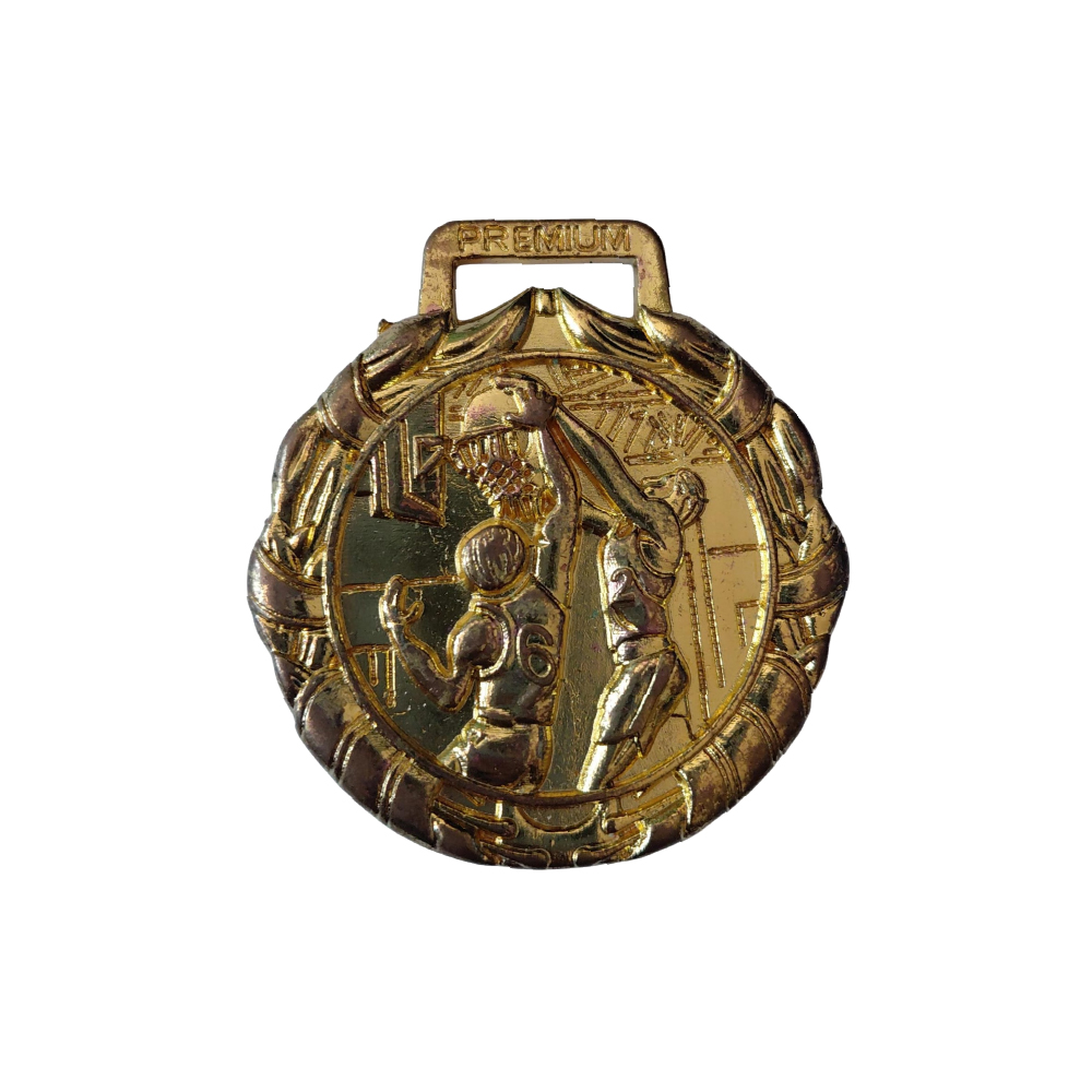 Mesalla de oro partida de basquet circular 3D
