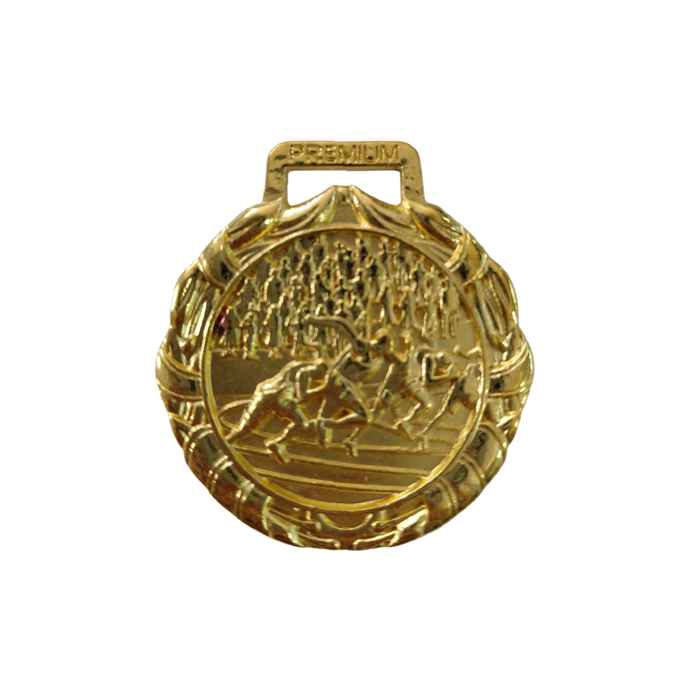 Medalla oro redondo atletismo carrera