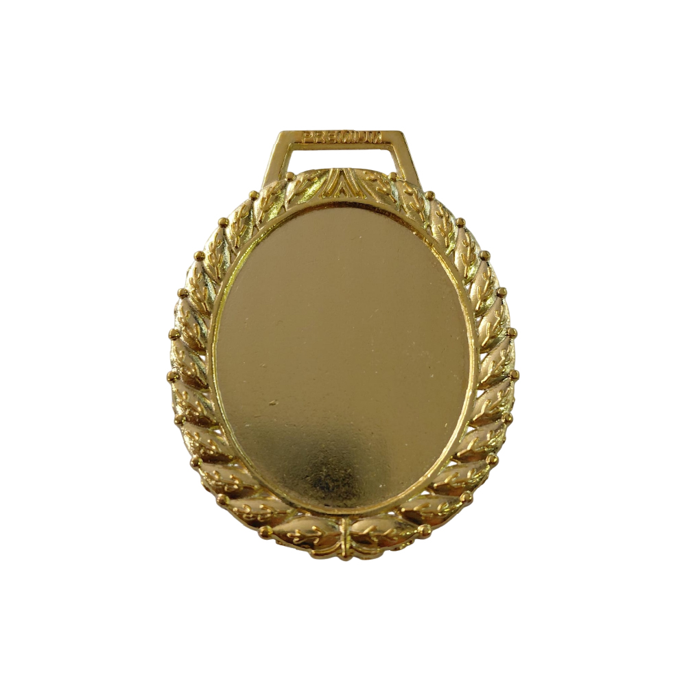 Medalla oro ovalado pequeño laurel