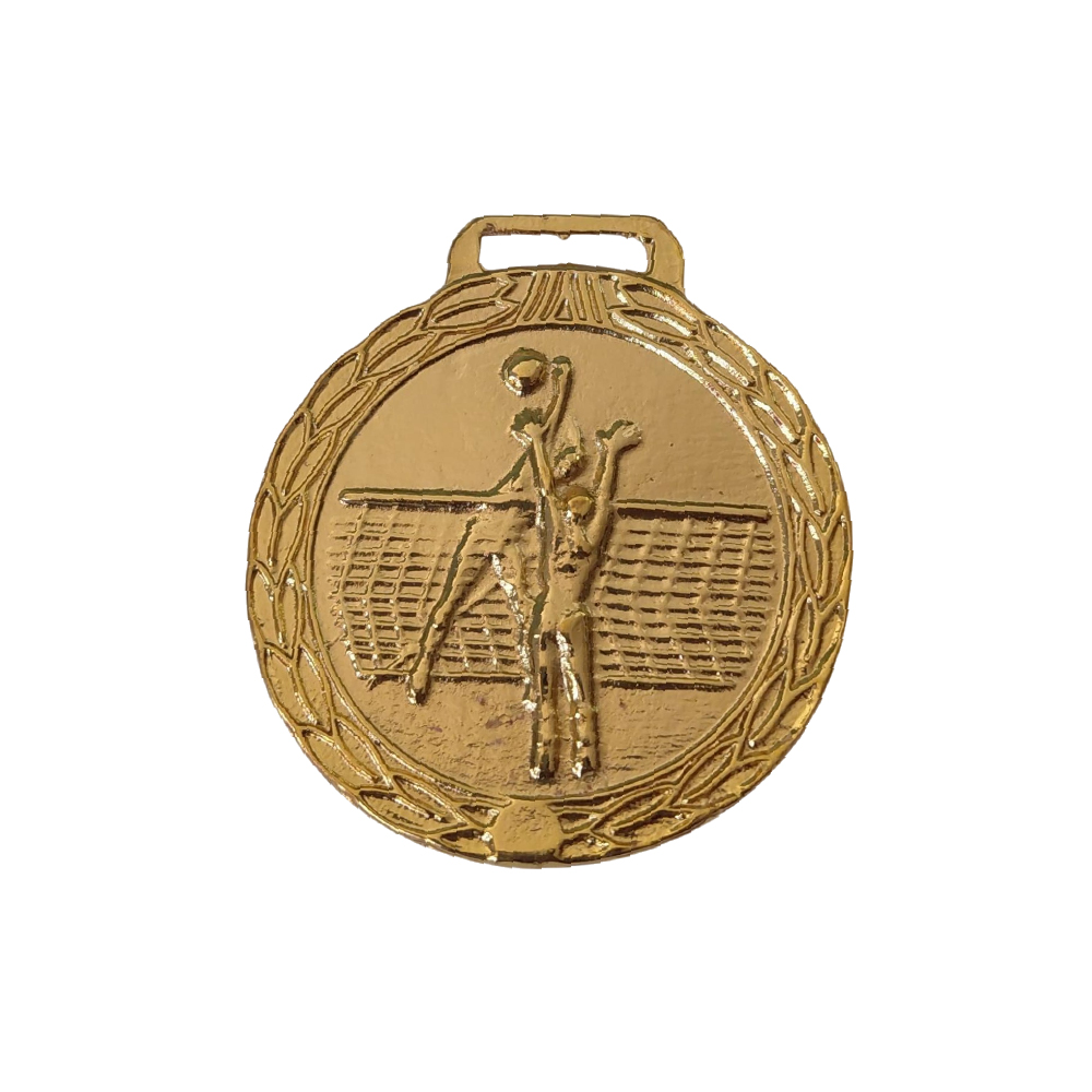 Medalla oro voley ned con relieve