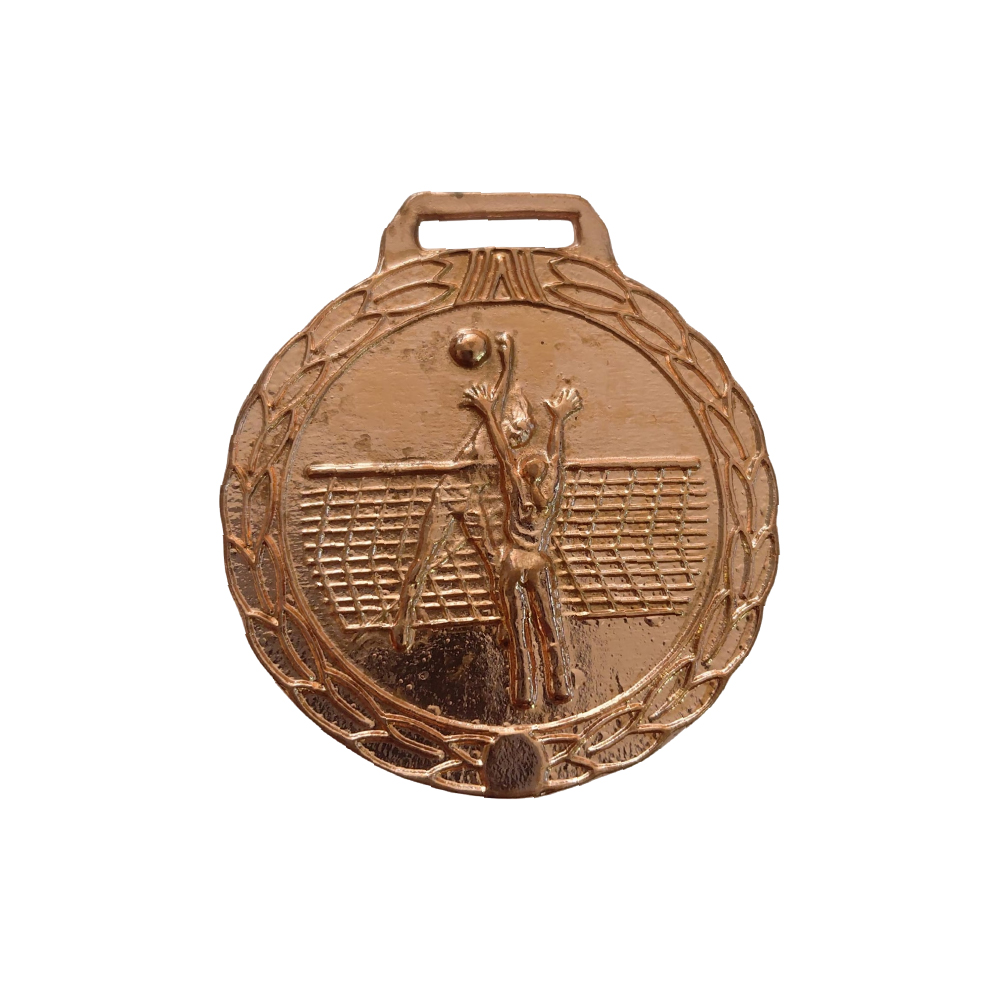 Medalla bronce voley ned con relieve
