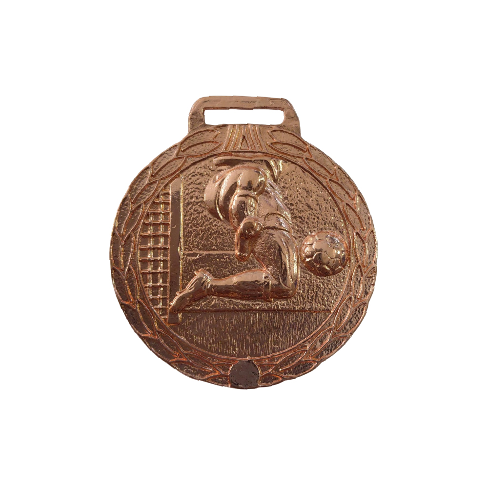 Medalla bronce piernas balon con  relieve