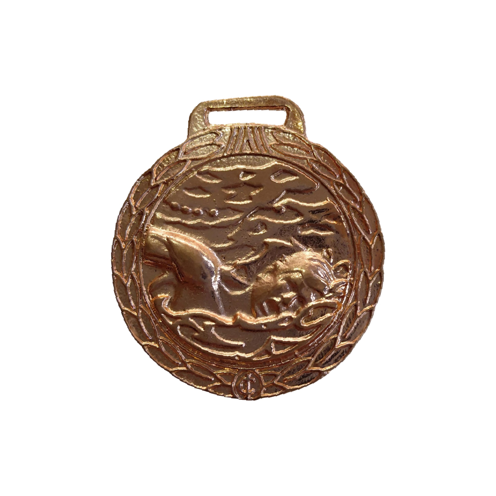 Medalla bronce natación a/relieve circular